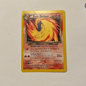 Uncommon Vintage Pokemon Dark Quilava from Gen 2 c. 2000